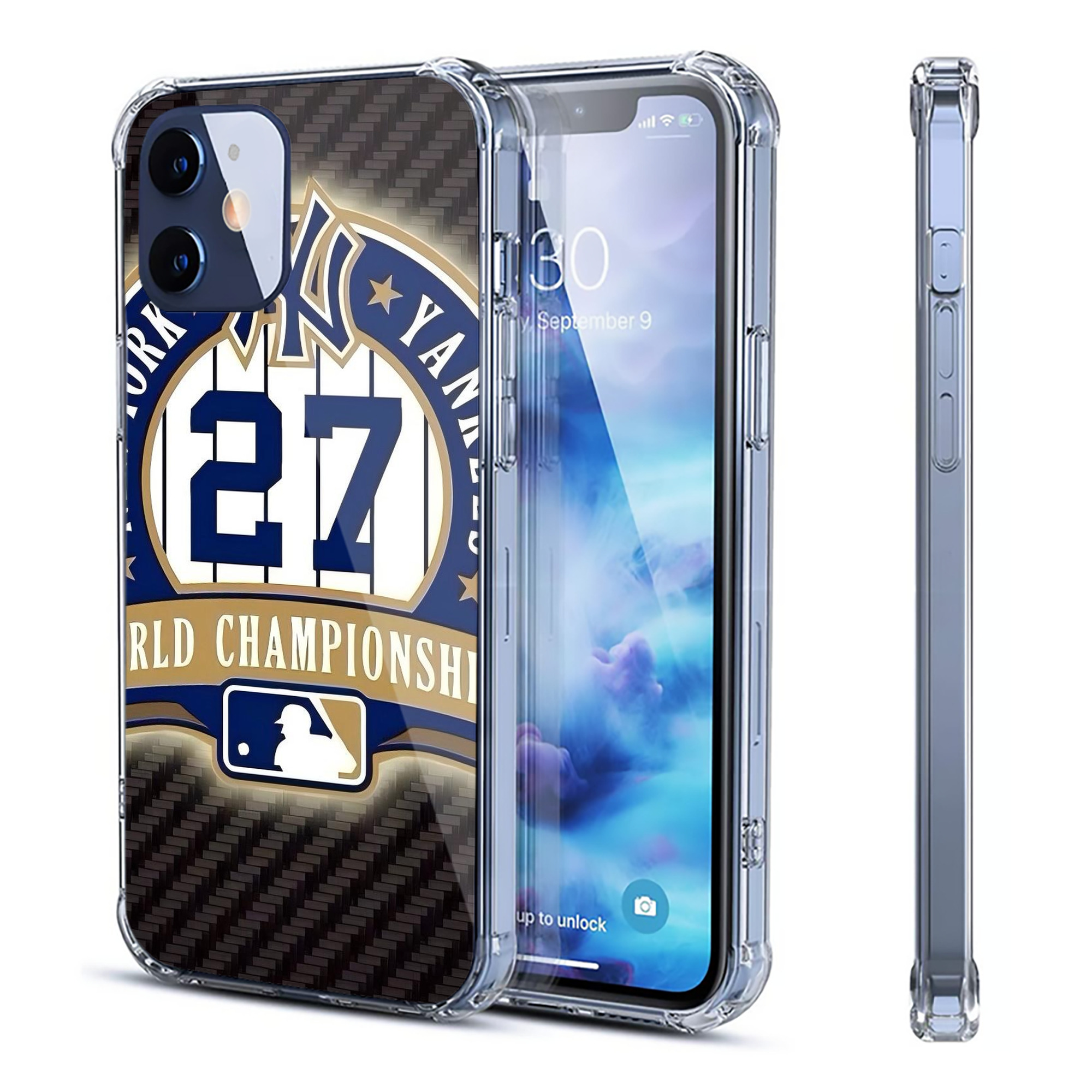 New York Yankees 260 Clear IPhone 12 Case – Soft TPU With UV Print – Enhanced Drop Protection, Precise Fit, Anti-Fingerprint, Customizable Design, Scratch-Resistant, Yellow-Resistant
